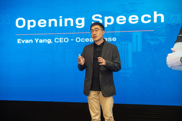 Evan Yang, CEO of OceanBase, at 2024 OceanBase INFINITY event in Jakarta, Indonesia