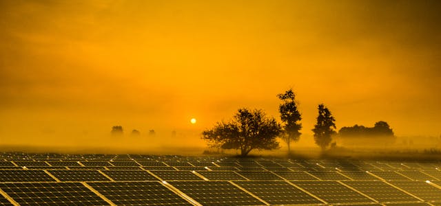 Solar Panels during Dusk