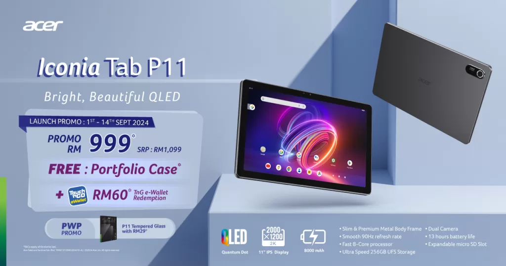 Iconia Tab P11 Actual Size