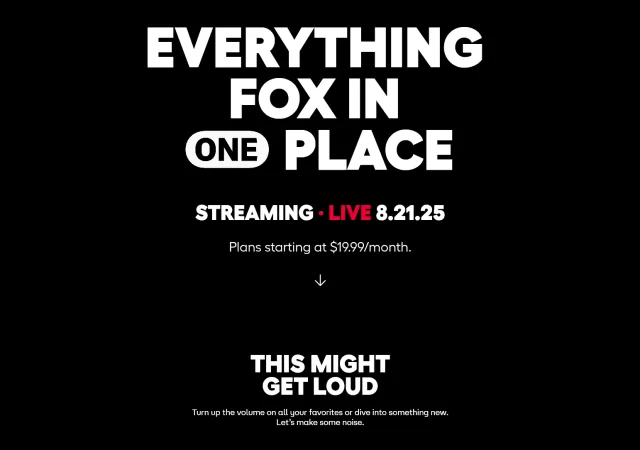 Fox One Website ScreenCap