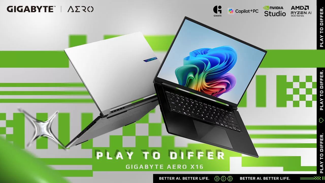 KV GIGABYTE AERO X16 AMD Social Landscape 1280x720