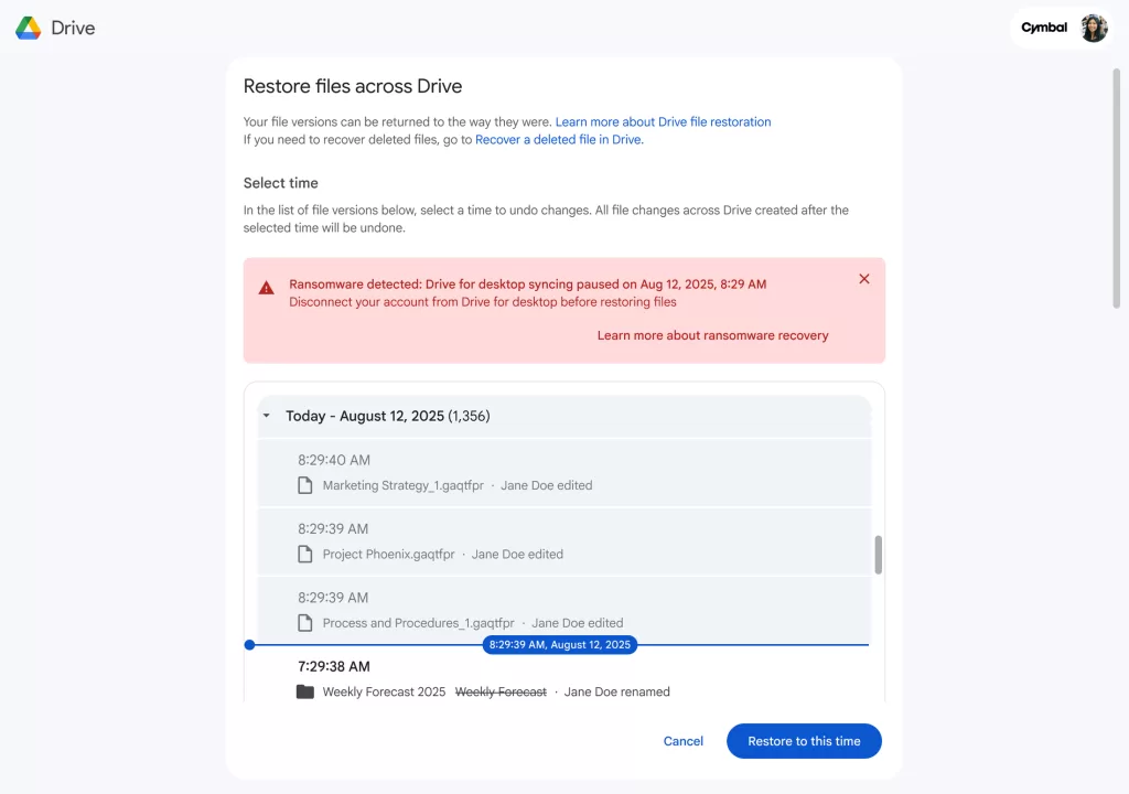 google drive ai defence rewind