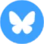 bluesky blue round circle logo 24461 64