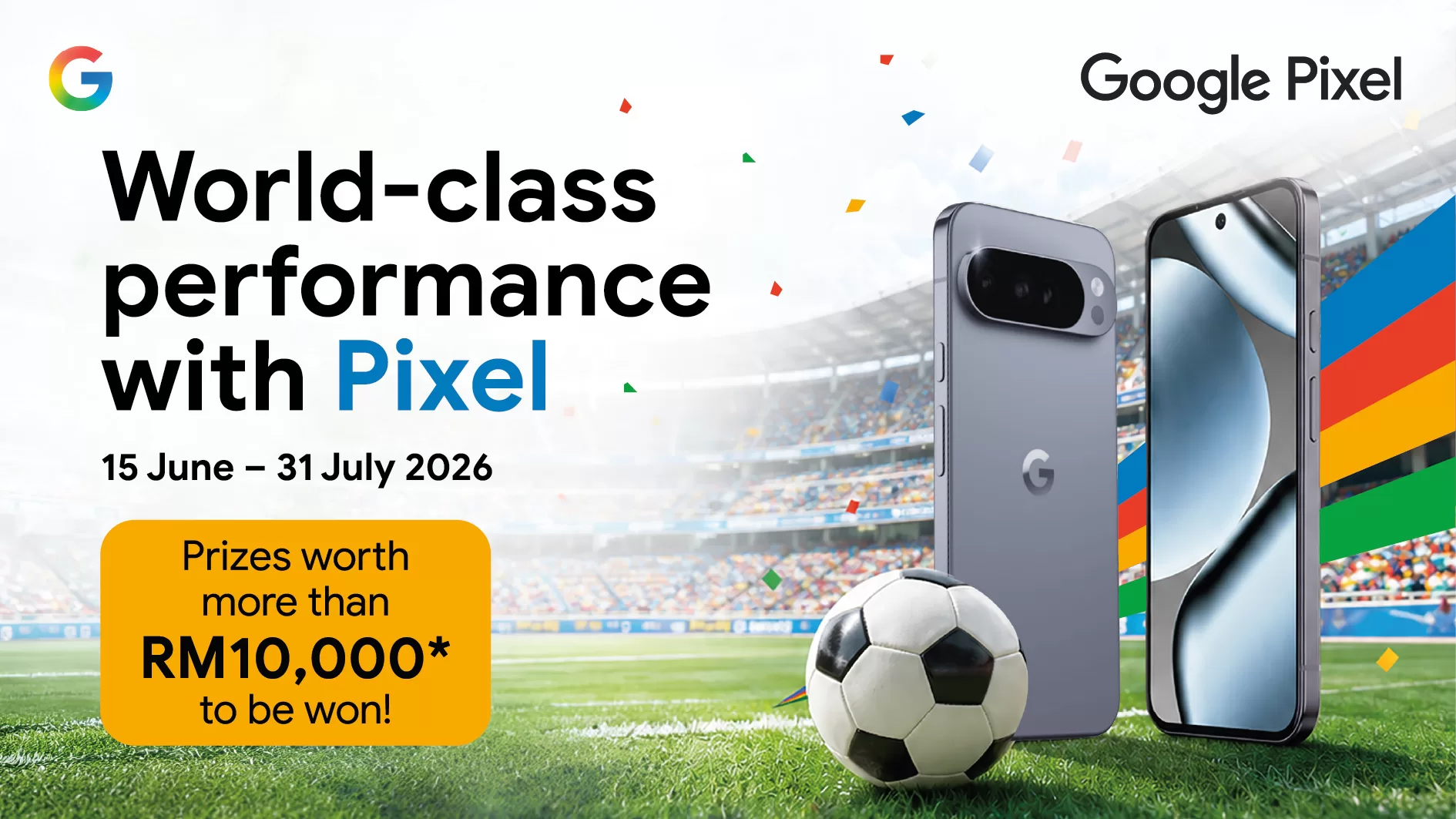 Key Visual Google Pixel Football Campaign