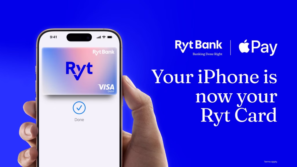 Ryt Bank brings Apple Pay to Ryt Card